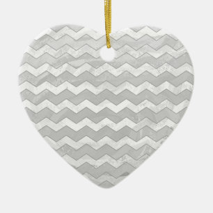 Décoration En Céramique Rainy Sky Grey Chevron Motif