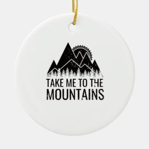 Décoration En Céramique Randonnée - Emmenez-Moi Dans Les Montagnes