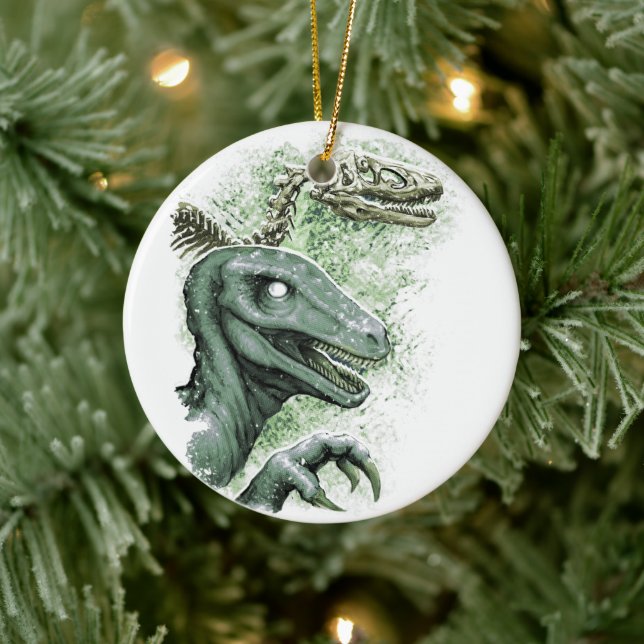 Décoration En Céramique Raptor en vert (Arbre)