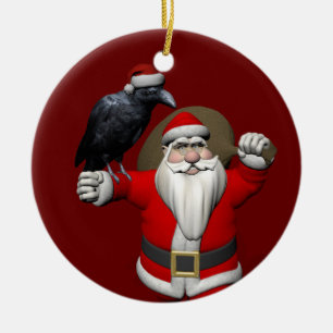 Décoration En Céramique Raven Love Santa Claus