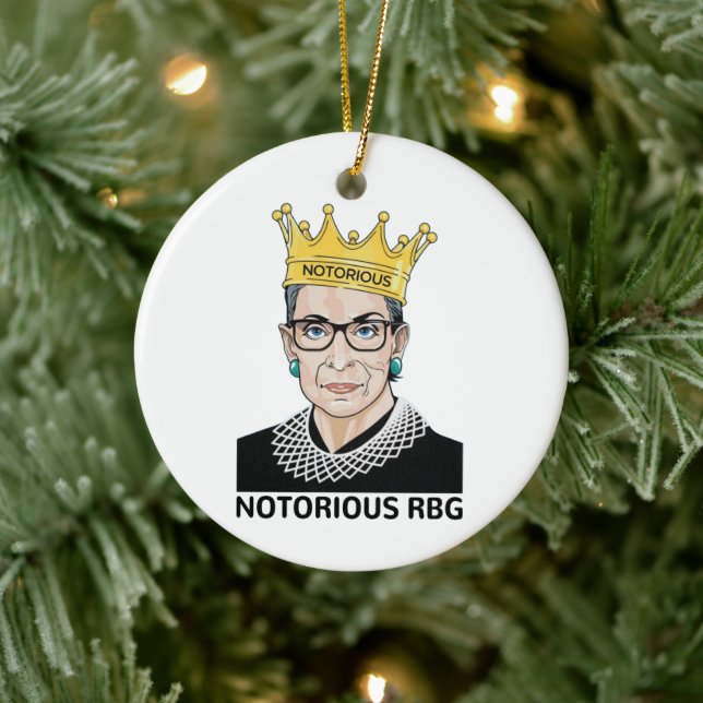 Décoration En Céramique RBG NOIR - Ruth Bader Ginsburg (Arbre)