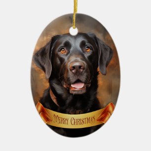 Décoration En Céramique Récupérateur de chocolat Labrador
