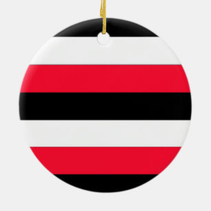 Décoration En Céramique Red, black and white stripes