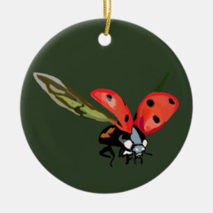 Décoration En Céramique Red Flying Ladybird