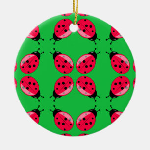 Décoration En Céramique Red Ladybugs