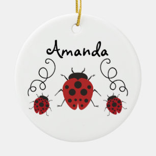 Décoration En Céramique Red Modern Ladybug Personnalisez-le