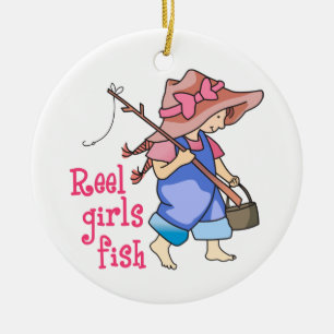 Décoration En Céramique Reel Girls Fish