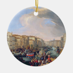 Décoration En Céramique Régate tenue en l'honneur de Frederick VI du
