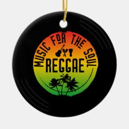 Décoration En Céramique Reggae Music Lover Tropical Christmas