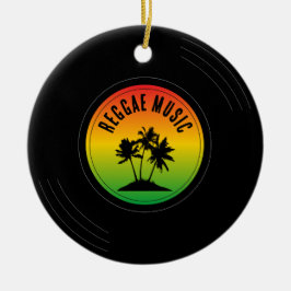 Décoration En Céramique Reggae Music Vinyl Record Christmas