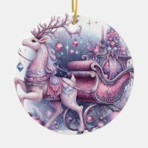 Renne de Noël fantaisiste violet