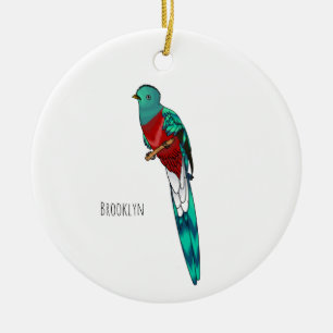 Décoration En Céramique Resplendent quetzal bird cartoon illustration