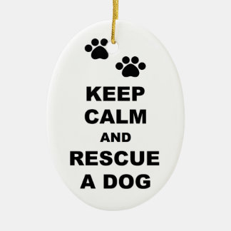 Décoration En Céramique Restez calme et Secourez un chien