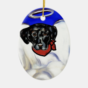 Décoration En Céramique Retriever du Labrador noir