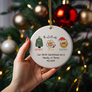 Décoration En Céramique Retro Christmas mignon Photo personnalisée