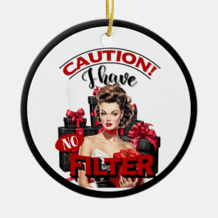 Décoration En Céramique Retro Noël Pas de filtre Pinceau