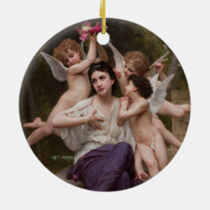 Décoration En Céramique Rêve de printemps, Dream of Spring par Bouguereau