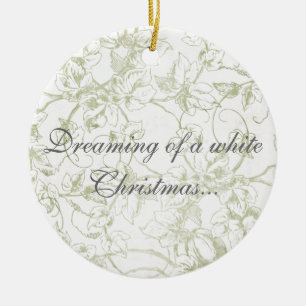 Décoration En Céramique Rêver de Noël blanc…