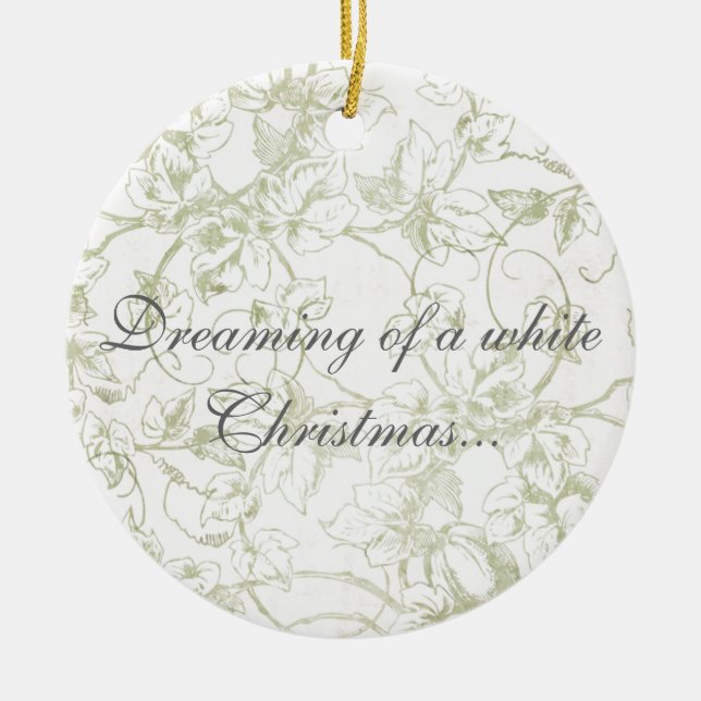 Décoration En Céramique Rêver de Noël blanc… (Devant)