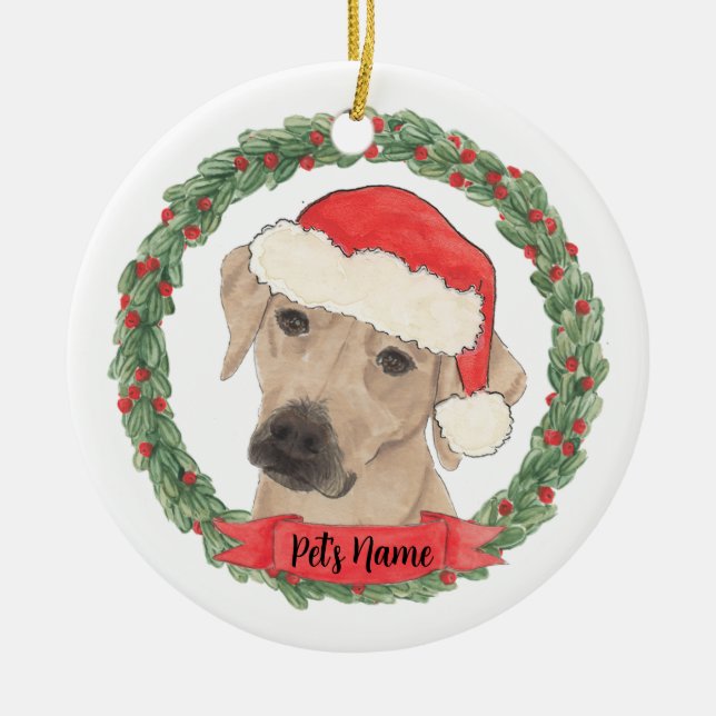 Décoration En Céramique Rhodesian Ridgeback personnalisé (Devant)