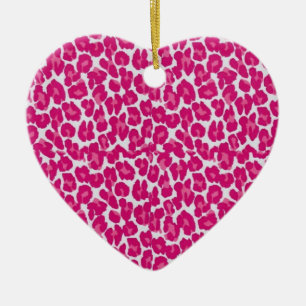 Décoration En Céramique Rockabilly Love "Pink Leopard"