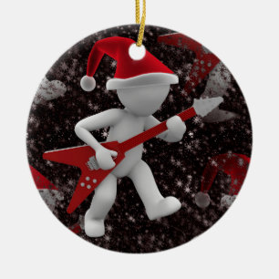 Décoration En Céramique rockstar père Noël