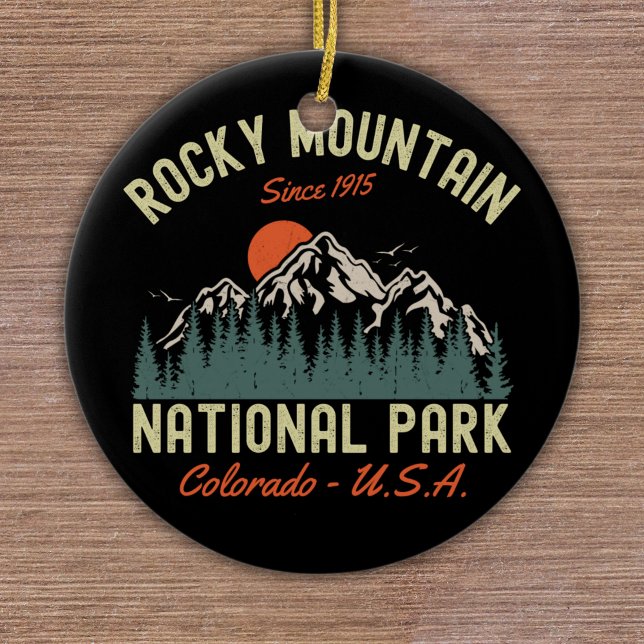 Décoration En Céramique Rocky Mountain National Park Est 1915 (Créateur téléchargé)