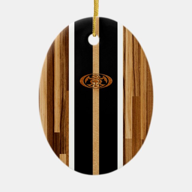 Décoration En Céramique Rocky Point Hawaiian Ingénié FauxWood Surfboard (Devant)