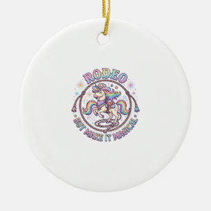 Décoration En Céramique Rodéo de licorne mais rendez-le magique drôle cade