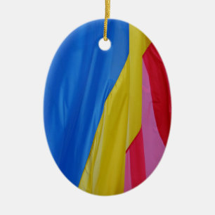 Décoration En Céramique Romanian Flag Ornament