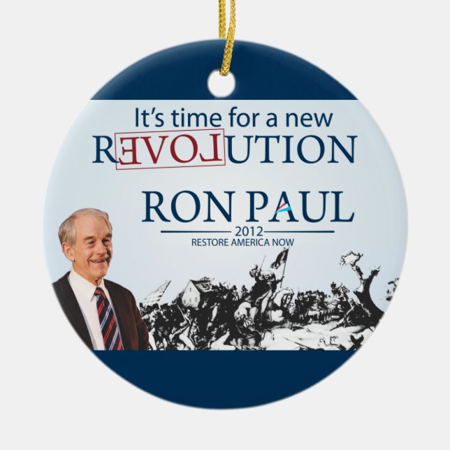 Décoration En Céramique Ron Paul, président (Devant)