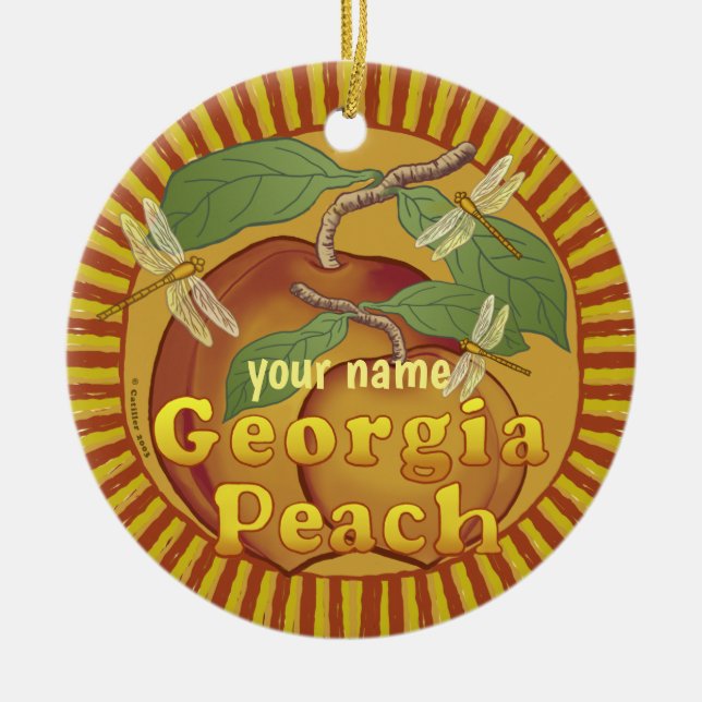 Décoration En Céramique Rondo Georgia Peaches (Devant)