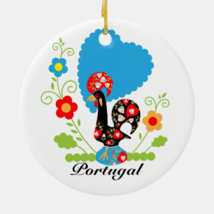 Décoration En Céramique Rooster portugais