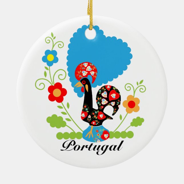 Décoration En Céramique Rooster portugais (Dos)