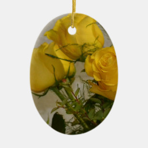 Décoration En Céramique Roses jaunes