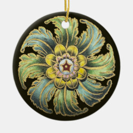 Décoration En Céramique Rosette architecturale antique n° 1