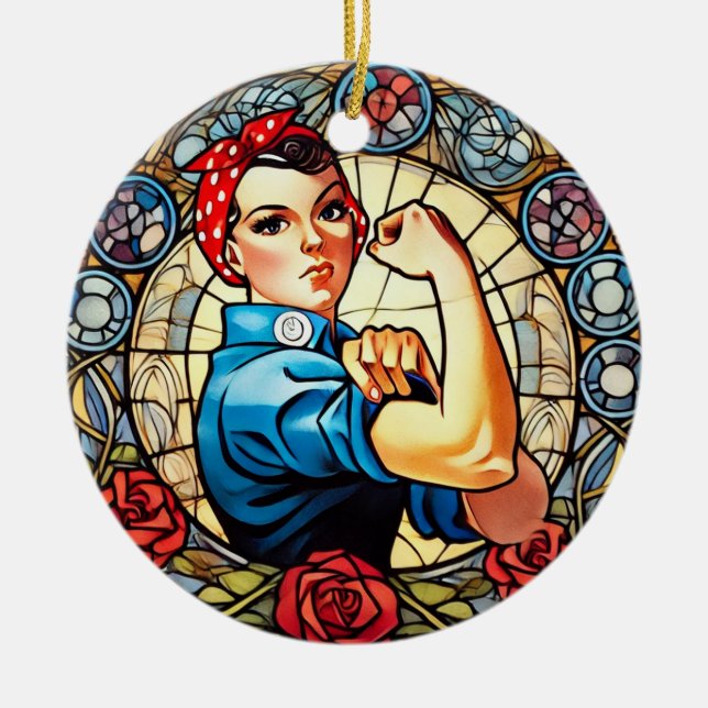 Décoration En Céramique Rosie the Riveter (Devant)