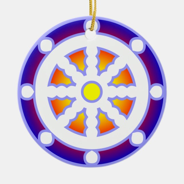 Décoration En Céramique Roue de Dharma (Devant)