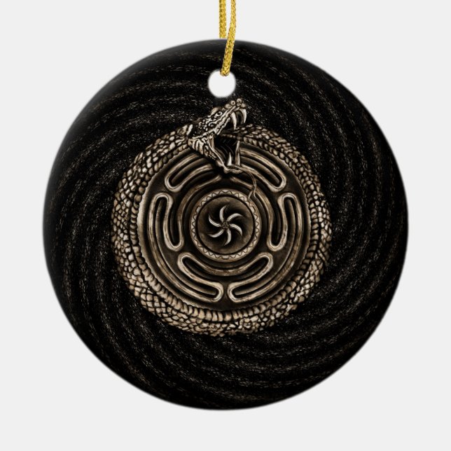 Décoration En Céramique Roue Hécate avec nos ouroboros (Devant)