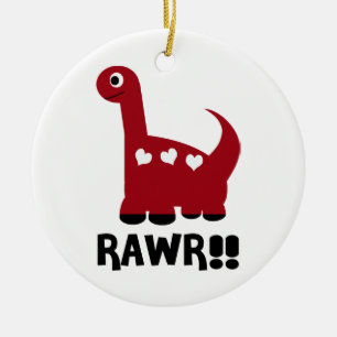Décoration En Céramique Rouge de Rawr Dino
