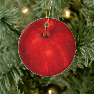 Décoration En Céramique 'Rouge délicieuse aquarelle Apple