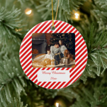 Rouge et blanc moderne rayé