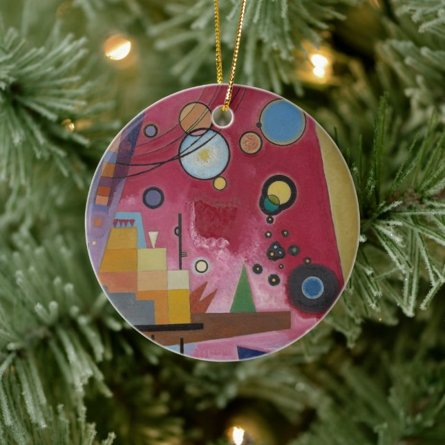 Décoration En Céramique Rouge lourd par Wassily Kandinsky (Arbre)