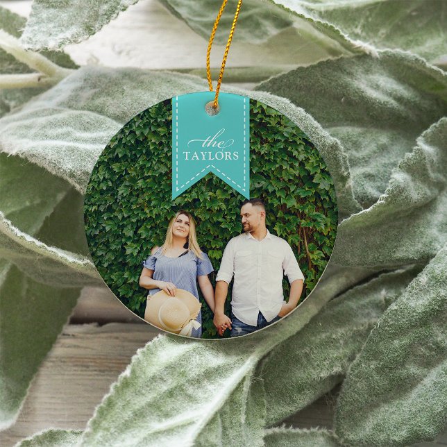 Décoration En Céramique Ruban Aqua | Photo de vacances (Créateur téléchargé)