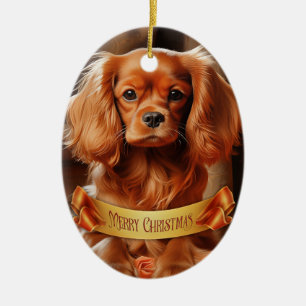 Décoration En Céramique Ruby Cavalier King Charles Spaniel