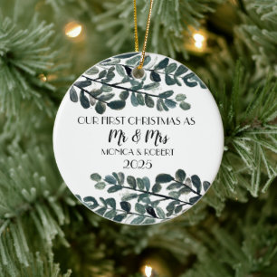 Décoration En Céramique Russe Eucalyptus Keepsaké premier Noël