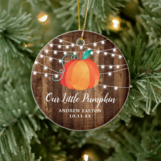 Décoration En Céramique Rustique Notre Petit Citrouille Personnalisé Autom