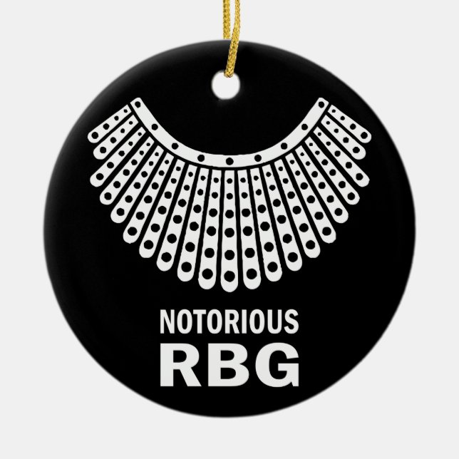 Décoration En Céramique Ruth Bader Ginsburg - Célèbre RBG (Devant)