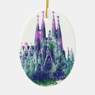 Décoration En Céramique Sagrada Familia Barcelone