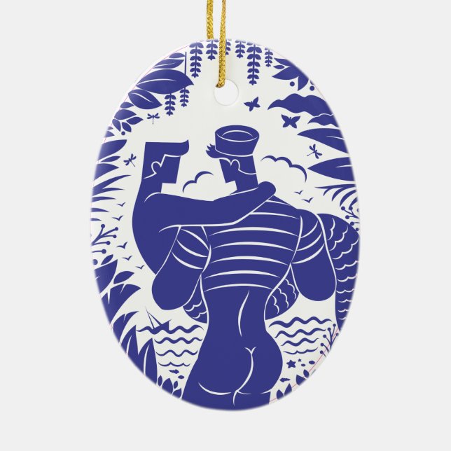 Décoration En Céramique Sailor n merman (Dos)